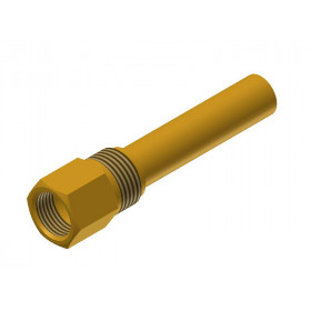 KPS, RT sensor pocket, ø15 x 75mm, G1/2"(ISO228/1), brass