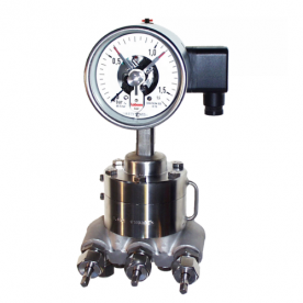 Series BG2200 differential pressure gauge NS 100/ 160, with diaphragm and switch function